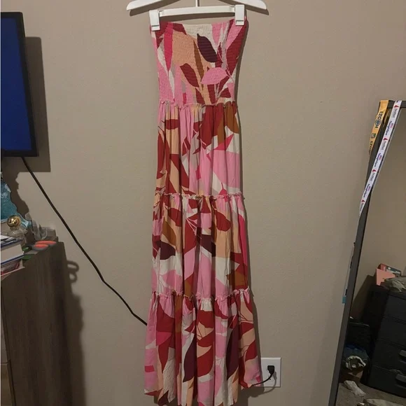 ABEL THE LABEL Strapless Smocked Bodice Maxi Dress – Size S - Picture 2 of 7